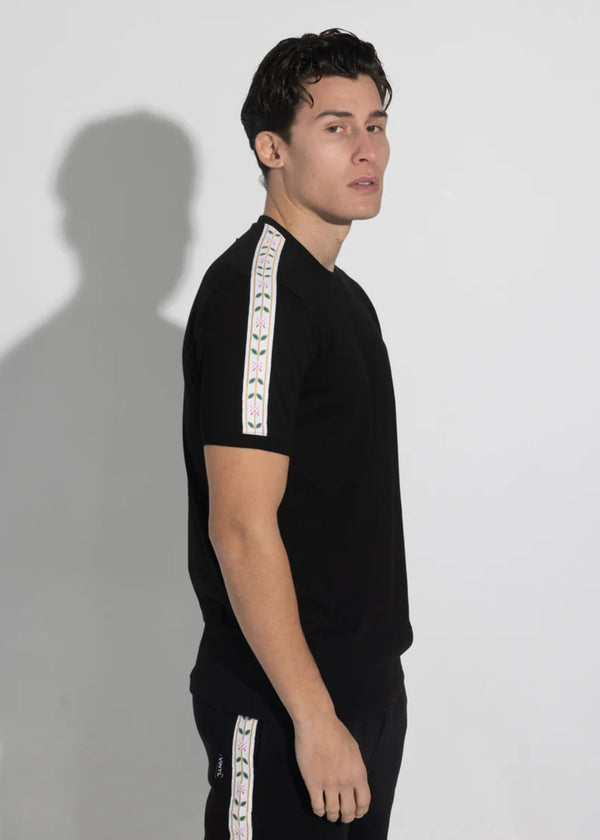 Αντρική κοντομάνικη μπλούζα Vinyl Art Clothing -15480-01 - leaf tape regular fit tee μαύρο