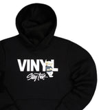 Vinyl art clothing - 17520-01 - teddy bear hoodie - black