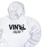 Vinyl art clothing - 17520-02 - teddy bear hoodie - white