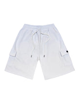 HENRY CLOTHING Ανδρική βερμούδα λευκή Cargo Relaxed Fit 7-011-white