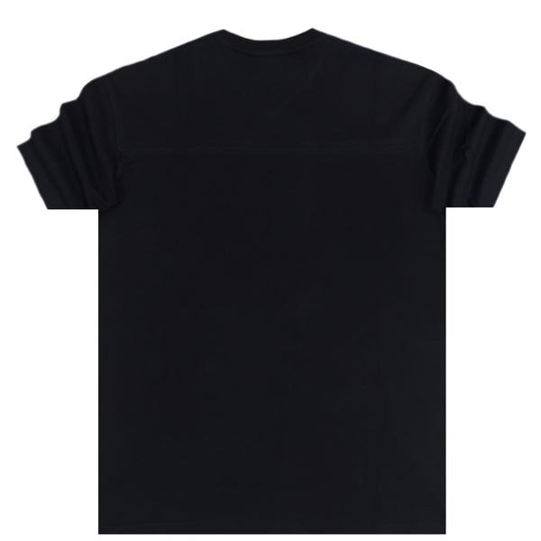 Ανδρική κοντομάνικη μπλούζα Vinyl art clothing - 18371-01 - t-shirt oversized μαύρο