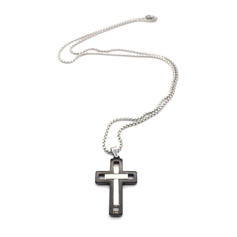 Gang - GNG102 - high quality stainless steel cross chain - silver