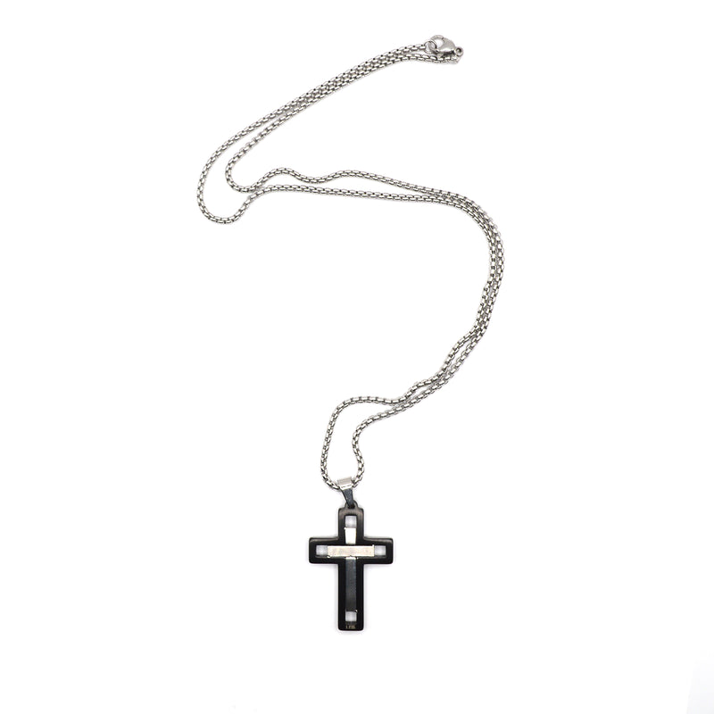 Gang - GNG102 - high quality stainless steel cross chain - silver