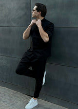 Ανδρικό κοντομάνικο πουκάμισο μάο-Close Society-19100-black