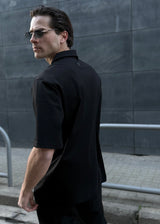 Ανδρικό κοντομάνικο πουκάμισο μάο-Close Society-19100-black