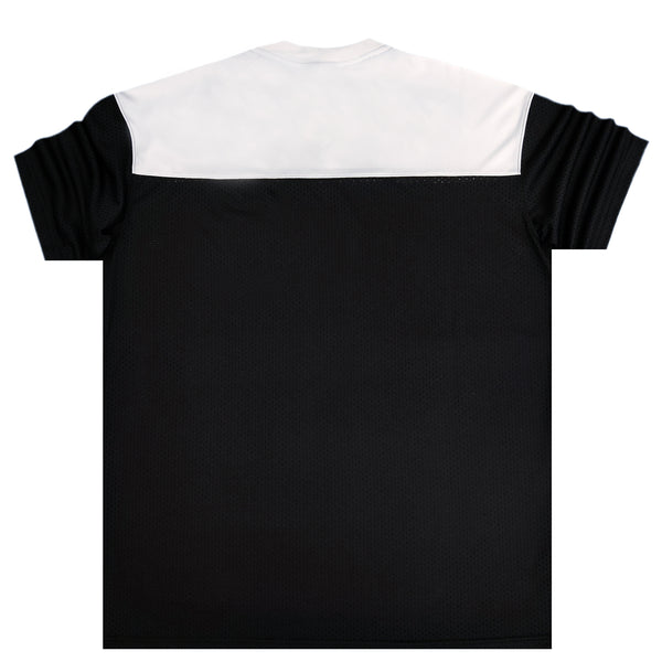 Ανδρική κοντομάνικη μπλούζα Vinyl art clothing - 19106-01 - oversized polyester μαύρο
