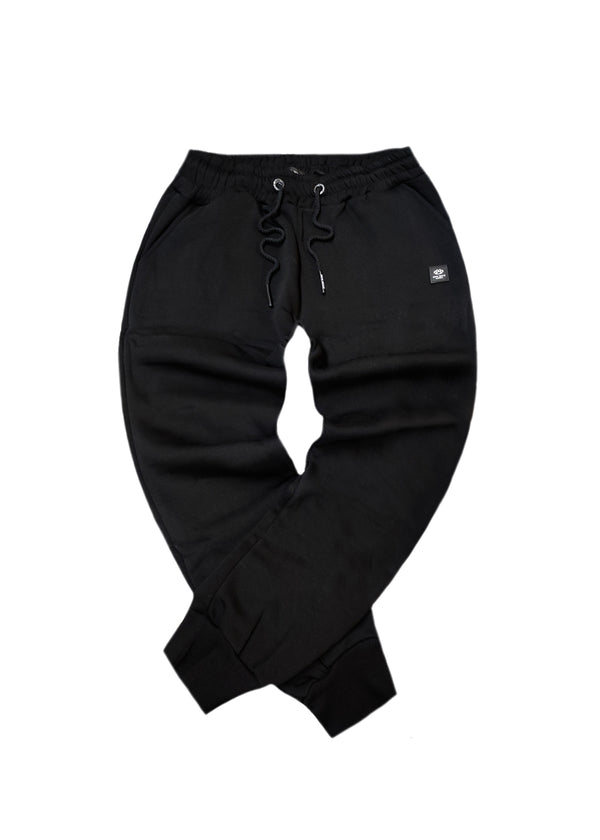 Ανδρική φόρμα με λάστιχο New Wave Clothing - 192-32 - basic pants regular fit μαύρο