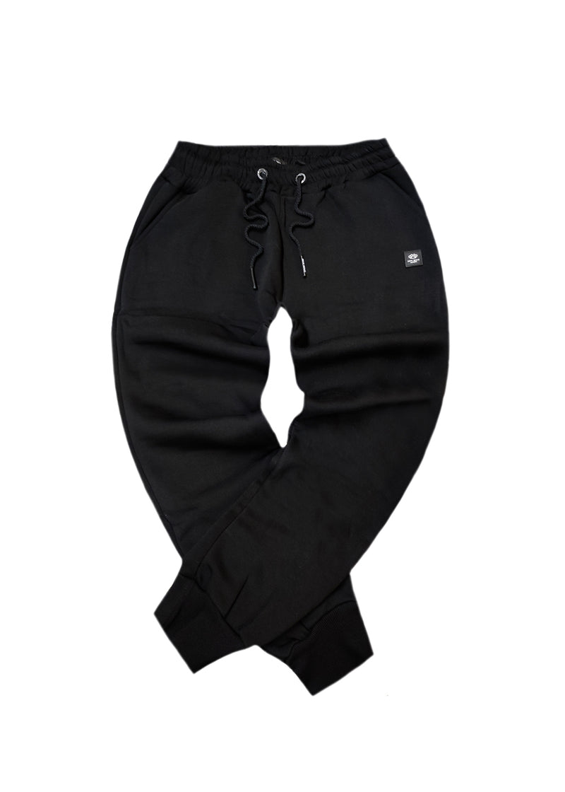 Ανδρική φόρμα με λάστιχο New Wave Clothing - 192-32 - basic pants regular fit μαύρο