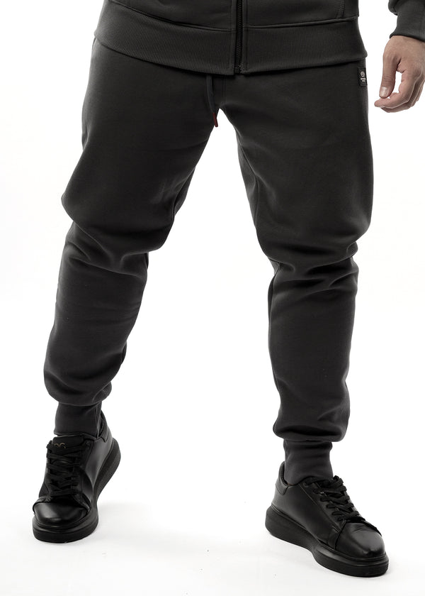 Ανδρική φόρμα με λάστιχο New Wave Clothing - 192-32 - basic pants regular fit μαύρο