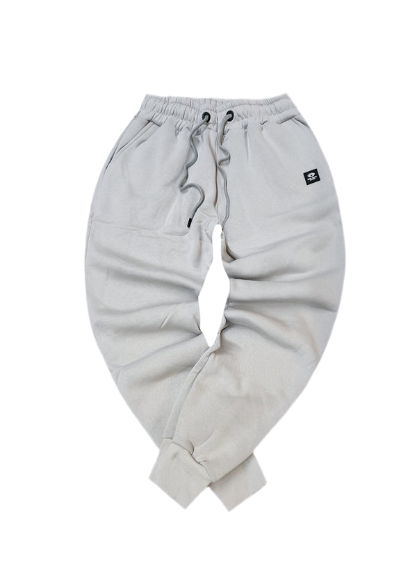 Ανδρική φόρμα με λάστιχο New Wave Clothing - 192-32 - basic pants regular fit ανοιχτό γκρι
