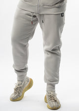 Ανδρική φόρμα με λάστιχο New Wave Clothing - 192-32 - basic pants regular fit ανοιχτό γκρι