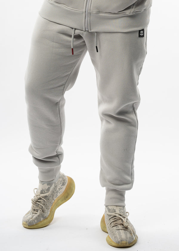 Ανδρική φόρμα με λάστιχο New Wave Clothing - 192-32 - basic pants regular fit ανοιχτό γκρι