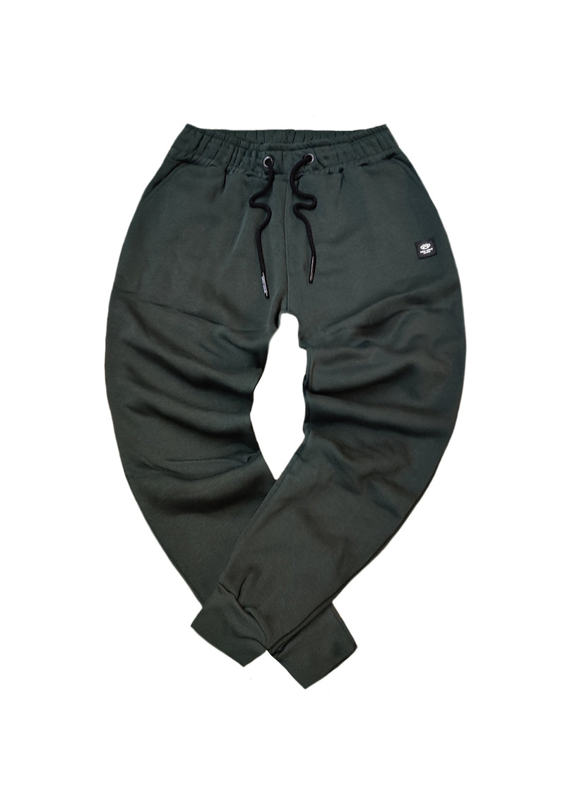 Ανδρική φόρμα με λάστιχο New Wave Clothing - 192-32 - basic pants regular fit σκούρο χακί