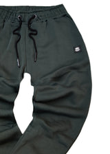 Ανδρική φόρμα με λάστιχο New Wave Clothing - 192-32 - basic pants regular fit σκούρο χακί