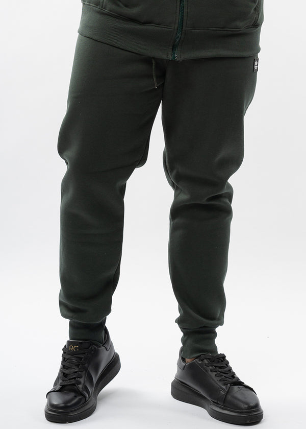 Ανδρική φόρμα με λάστιχο New Wave Clothing - 192-32 - basic pants regular fit σκούρο χακί