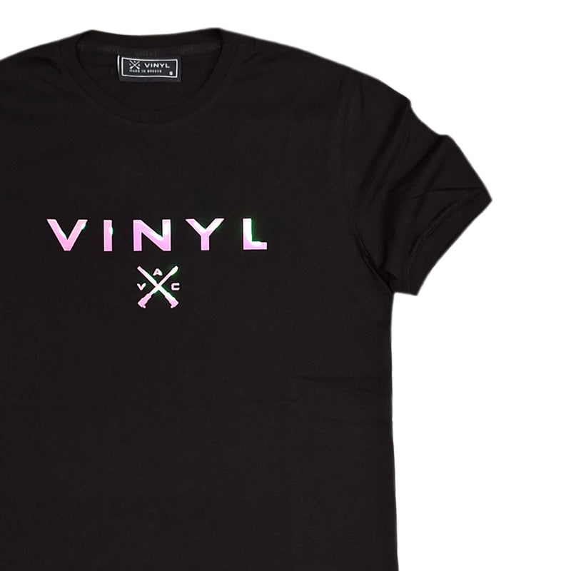 Vinyl art clothing - 19524-01 - iridescent logo t-shirt - black