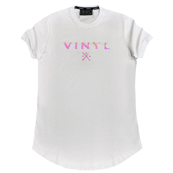 Κοντομάνικη μπλούζα Vinyl art clothing - 19524-02 - iridescent logo t-shirt - white