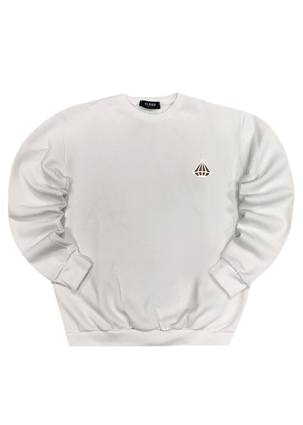 Ανδρικό μακρυμάνικο φούτερ Tony couper - S25/9 - small cube logo λευκό
