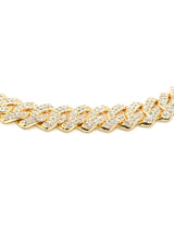 GUF - GUFA1- high quality stainless steel chain with little white gems - gold