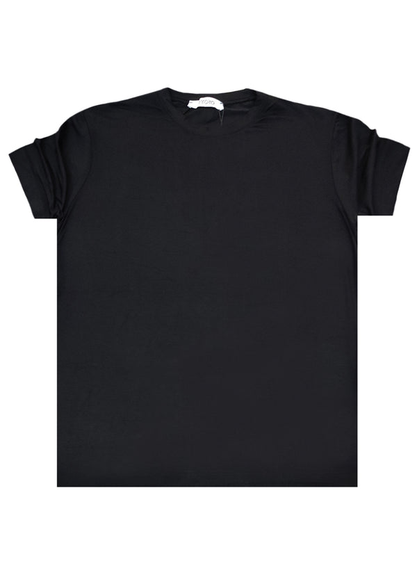 Ανδρική κοντομάνικη μπλούζα Vittorio - 200-24-110 - basic tee regular fit μαύρο