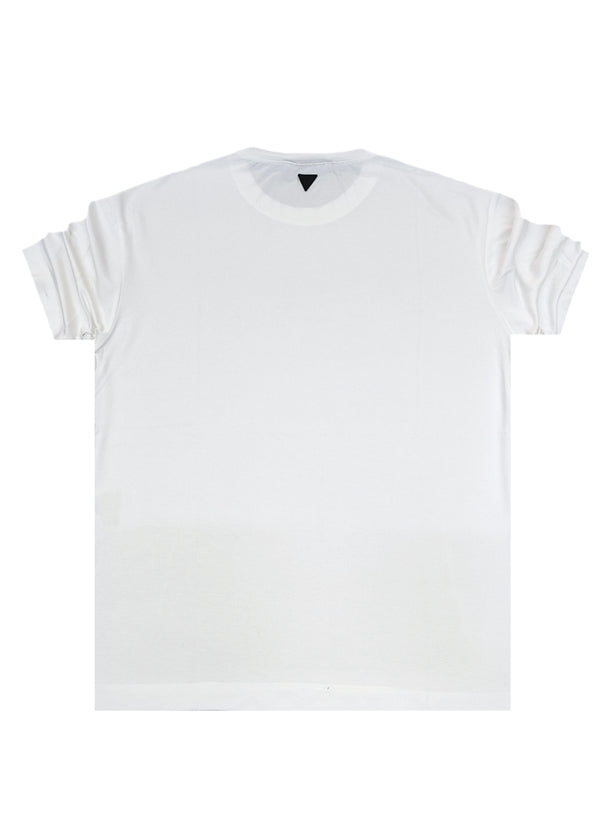Ανδρική κοντομάνικη μπλούζα Vittorio - 200-24-110 - basic tee regular fit off white