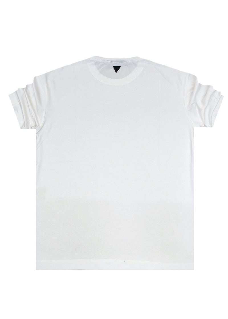 Ανδρική κοντομάνικη μπλούζα Vittorio - 200-24-110 - basic tee regular fit off white