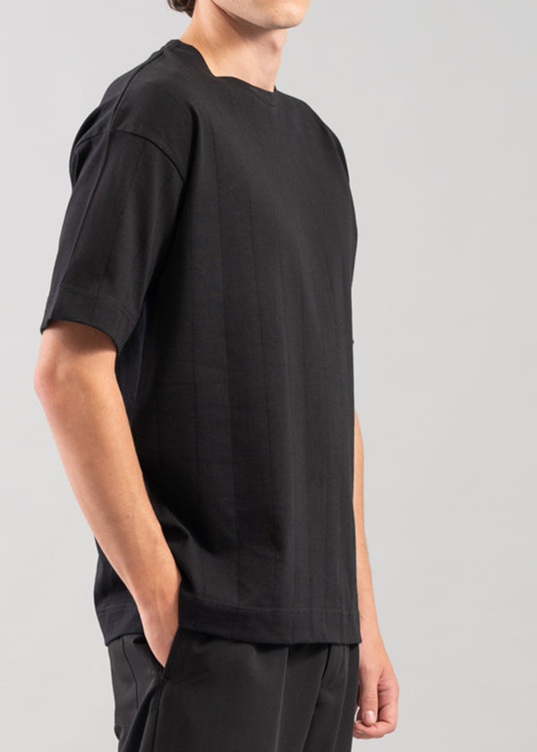 Ανδρική κοντομάνικη μπλούζα Vittorio-200-2425-012-black oversized