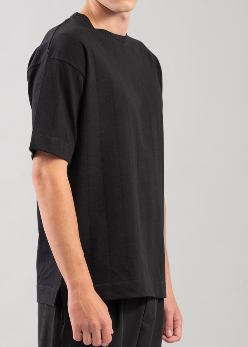 Ανδρική κοντομάνικη μπλούζα Vittorio-200-2425-012-black oversized