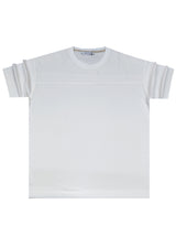 Ανδρική κοντομάνικη μπλούζα Vittorio - 200-2526-011 - simple lined tee loose fit off white