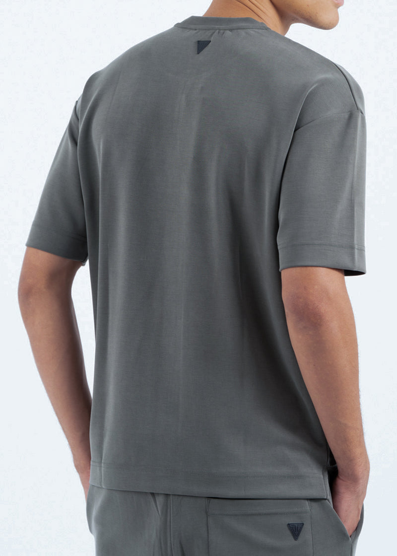 Ανδρική κοντομάνικη ριπ μπλούζα Vittorio - 200-2526-JORDAN - ripped tee loose fit ανθρακί