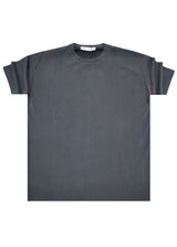 Ανδρική κοντομάνικη ριπ μπλούζα Vittorio - 200-2526-JORDAN - ripped tee loose fit ανθρακί