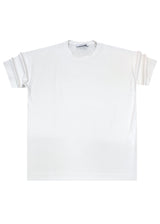 Ανδρική κοντομάνικη ριπ μπλούζα Vittorio - 200-2526-JORDAN - ripped tee loose fit off white