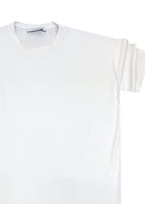 Ανδρική κοντομάνικη ριπ μπλούζα Vittorio - 200-2526-JORDAN - ripped tee loose fit off white