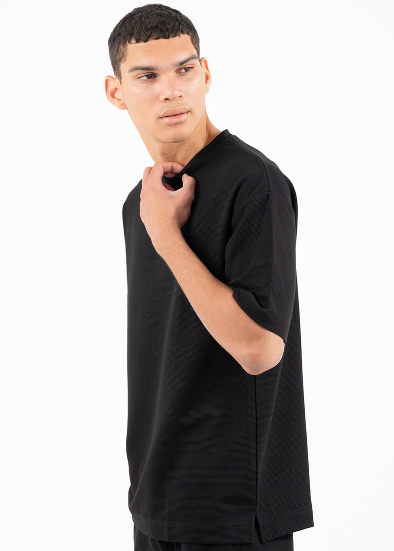 Ανδρική κοντομάνικη μπλούζα Vittorio-200-2526-SENTO black oversized
