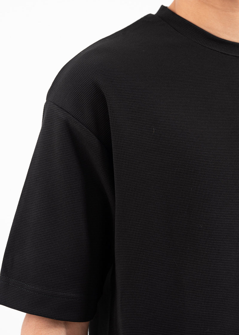 Ανδρική κοντομάνικη μπλούζα Vittorio-200-2526-SENTO black oversized