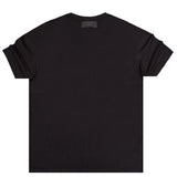 Vinyl art clothing - 20100-01 - chest print OVERSIZED t-shirt - black
