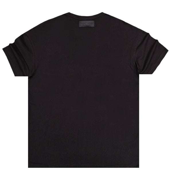 Ανδρική κοντομάνικη μπλούζα Vinyl art clothing - 97812-01 - cool teddy logo μαύρο