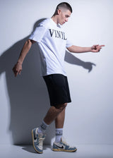 Ανδρική κοντομάνικη μπλούζα Vinyl art clothing - 20100-02 - chest print OVERSIZED fit λευκό