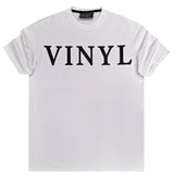 Vinyl art clothing - 20100-02 - chest print OVERSIZED t-shirt - white