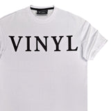 Ανδρική κοντομάνικη μπλούζα Vinyl art clothing - 20100-02 - chest print OVERSIZED fit λευκό