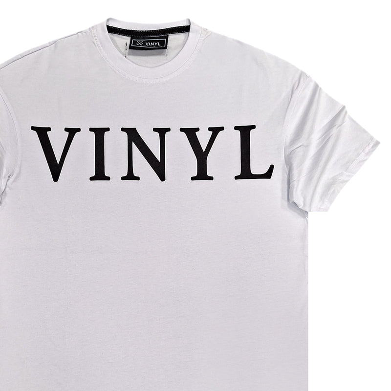 Vinyl art clothing - 20100-02 - chest print OVERSIZED t-shirt - white