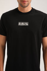 Ανδρική κοντομάνικη μπλούζα New World Polo - 24SSM20283 - tournament logo μαύρο