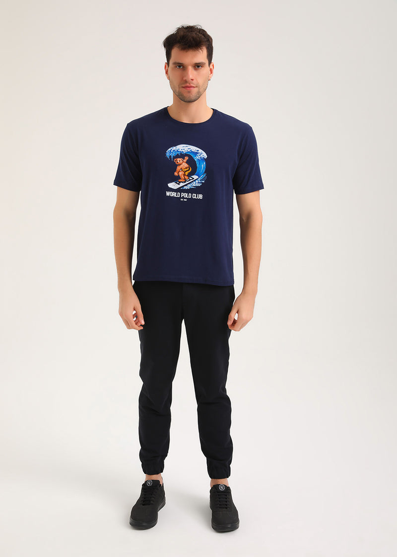 New World Polo - POLO-2023 - surf bear t-shirt - navy