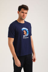 New World Polo - POLO-2023 - surf bear t-shirt - navy