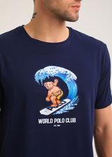 New World Polo - POLO-2023 - surf bear t-shirt - navy