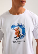 New World Polo - POLO-2023 - surf bear t-shirt - white