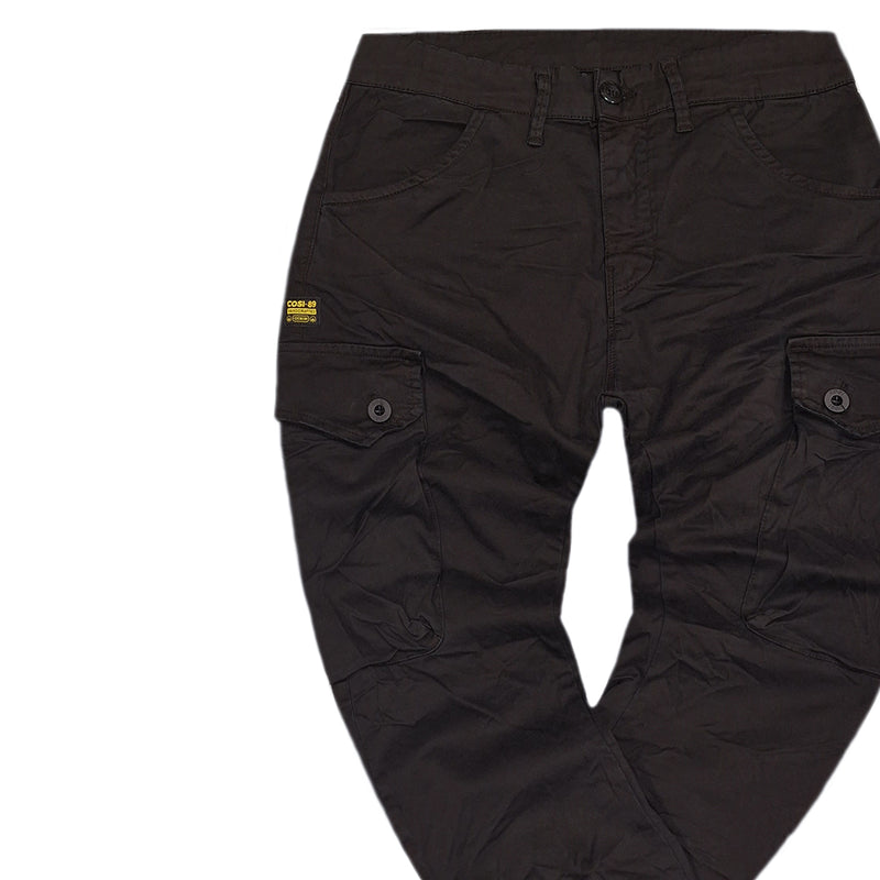 Cosi jeans - 63-lucca - elasticated cargo - black