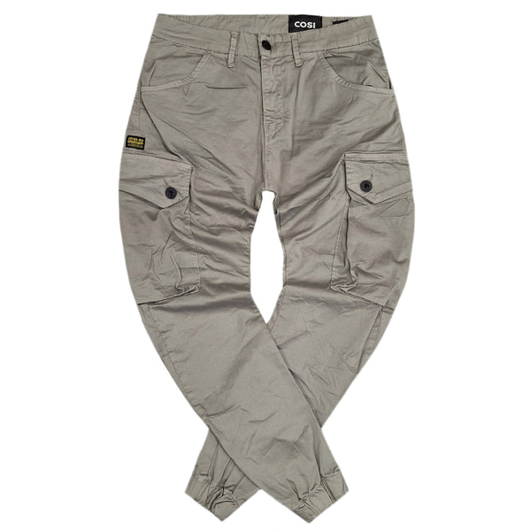 Ανδρικό Παντελόνι Cosi jeans - 63-lucca - elasticated cargo ανοιχτό γκρι