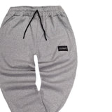 Close society - W24-122 - black patch sweatpants - light grey