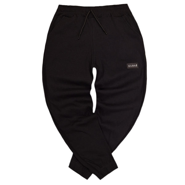 Close society - W24-122 - black patch sweatpants - black